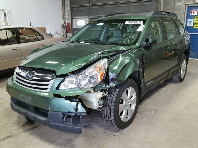 4S4BRCAC1C3272175 - 2012 SUBARU OUTBACK 2. GREEN photo 2