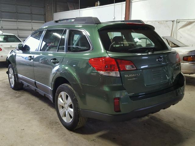 4S4BRCAC1C3272175 - 2012 SUBARU OUTBACK 2. GREEN photo 3