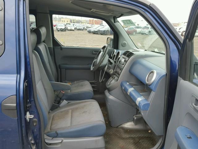 5J6YH28503L044830 - 2003 HONDA ELEMENT EX BLUE photo 5