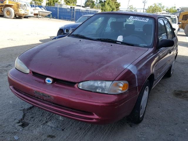 1Y1SK5280YZ419827 - 2000 CHEVROLET GEO PRIZM 红色 照片 2