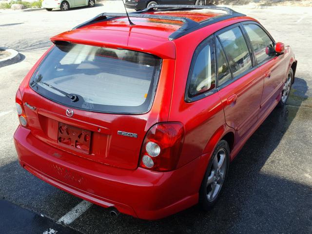 JM1BJ245421532159 - 2002 MAZDA PROTEGE PR RED photo 4