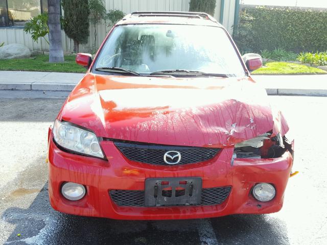 JM1BJ245421532159 - 2002 MAZDA PROTEGE PR RED photo 9