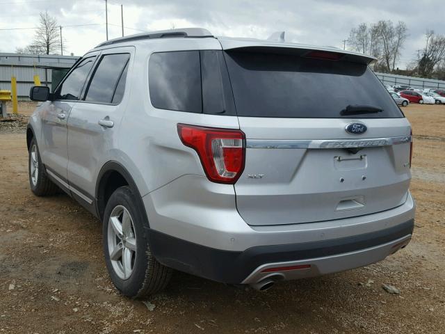 1FM5K8D87GGB53311 - 2016 FORD EXPLORER X SILVER photo 3