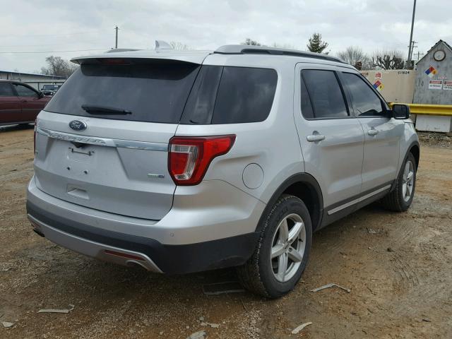 1FM5K8D87GGB53311 - 2016 FORD EXPLORER X SILVER photo 4