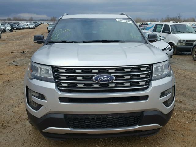 1FM5K8D87GGB53311 - 2016 FORD EXPLORER X SILVER photo 9