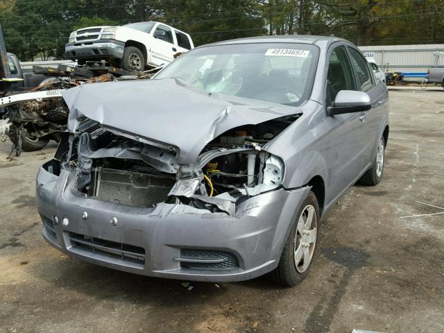 KL1TD5DE0AB128594 - 2010 CHEVROLET AVEO LS GRAY photo 2