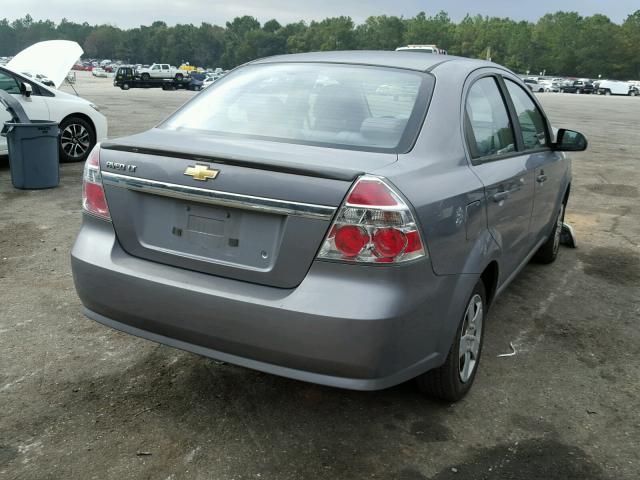 KL1TD5DE0AB128594 - 2010 CHEVROLET AVEO LS GRAY photo 4