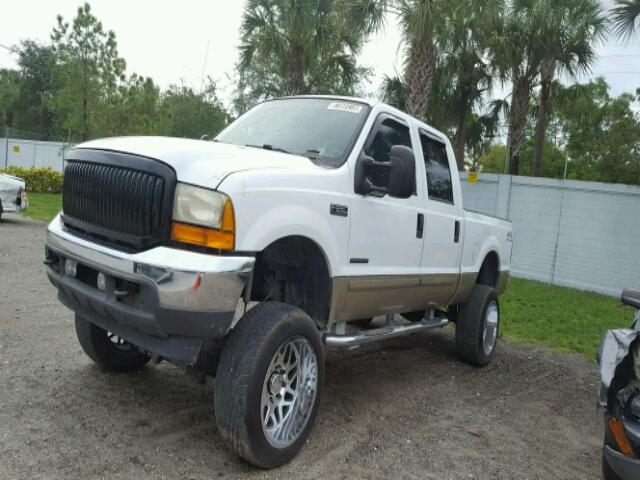 1FTNW21F41ED54546 - 2001 FORD F250 WHITE photo 2