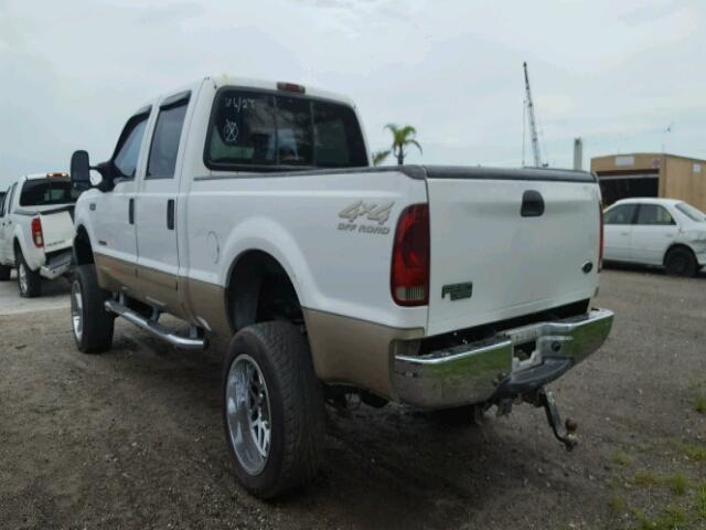 1FTNW21F41ED54546 - 2001 FORD F250 WHITE photo 3