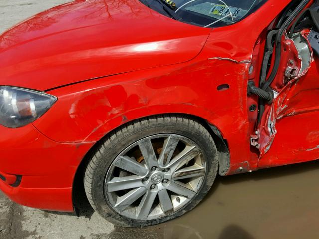 JM1BK34M091198619 - 2009 MAZDA SPEED 3 红色 照片 10