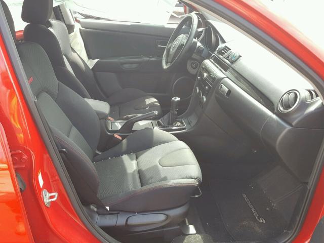 JM1BK34M091198619 - 2009 MAZDA SPEED 3 红色 照片 5