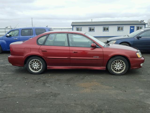 4S3BE656727201236 - 2002 SUBARU LEGACY GT RED photo 10