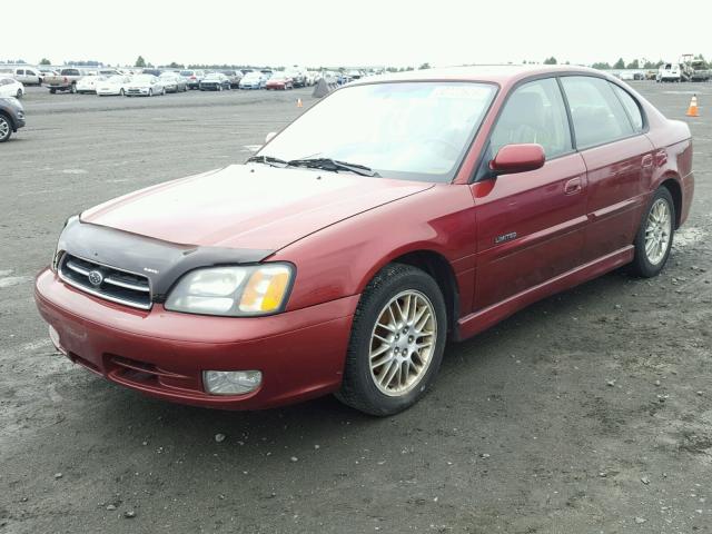 4S3BE656727201236 - 2002 SUBARU LEGACY GT RED photo 2