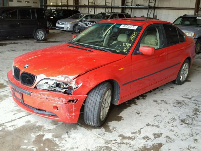 WBAET374X2NJ18695 - 2002 BMW 325 I RED photo 2