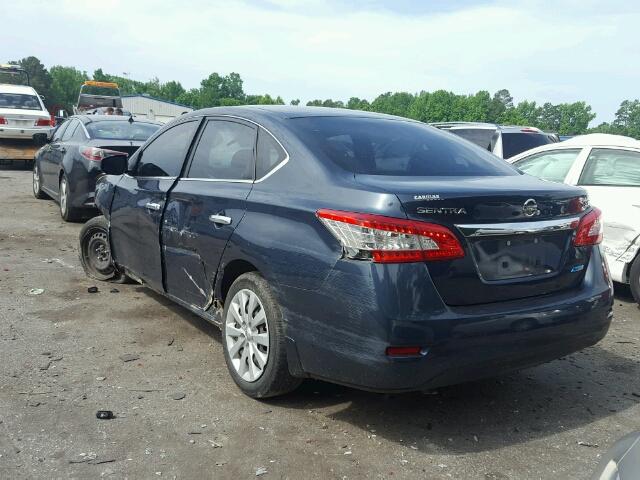 3N1AB7AP3DL679504 - 2013 NISSAN SENTRA BLUE photo 3