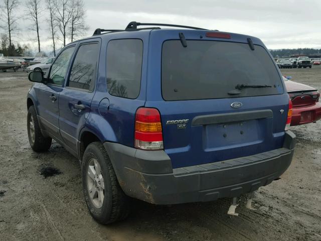 1FMYU93167KA03513 - 2007 FORD ESCAPE XLT BLUE photo 3