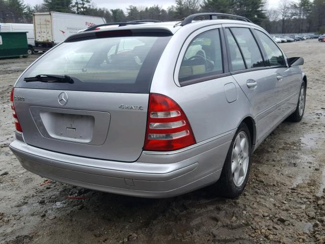 WDBRH84J44F536095 - 2004 MERCEDES-BENZ C 320 4MAT SILVER photo 4