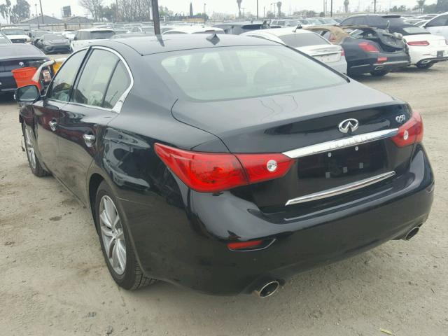 JN1BV7AP8FM350852 - 2015 INFINITI Q50 BASE BLACK photo 3