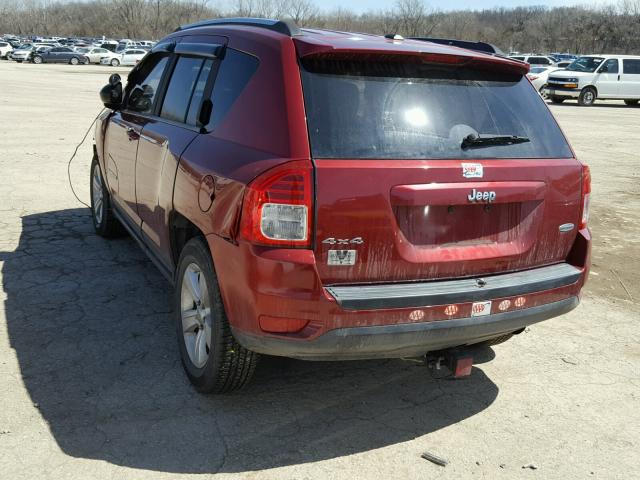 1J4NF1FB6BD193621 - 2011 JEEP COMPASS SP MAROON photo 3