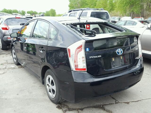 JTDKN3DU9D5599482 - 2013 TOYOTA PRIUS BLACK photo 3