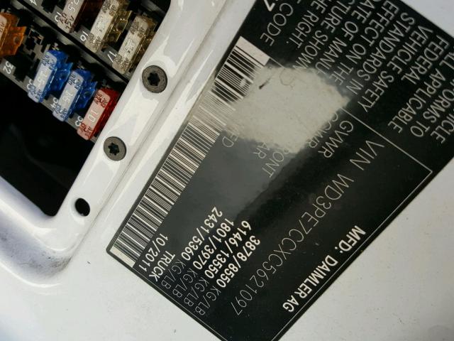 WD3PE7CCXC5621097 - 2012 MERCEDES-BENZ SPRINTER 2 WHITE photo 10