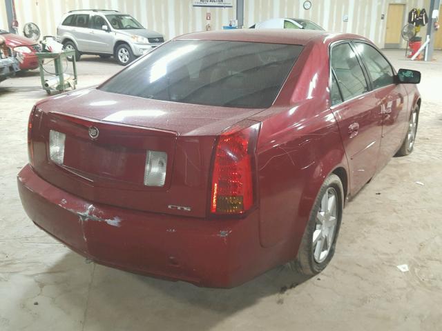 1G6DM577140115060 - 2004 CADILLAC CTS MAROON photo 4