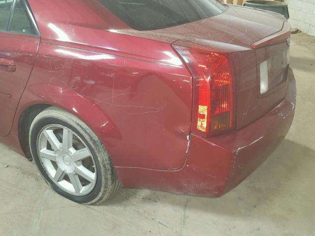 1G6DM577140115060 - 2004 CADILLAC CTS MAROON photo 9