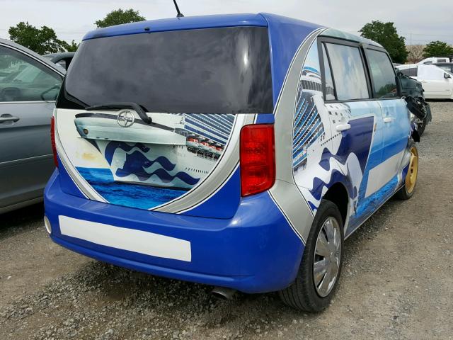 JTLKE50E481018594 - 2008 TOYOTA SCION XB BLUE photo 4