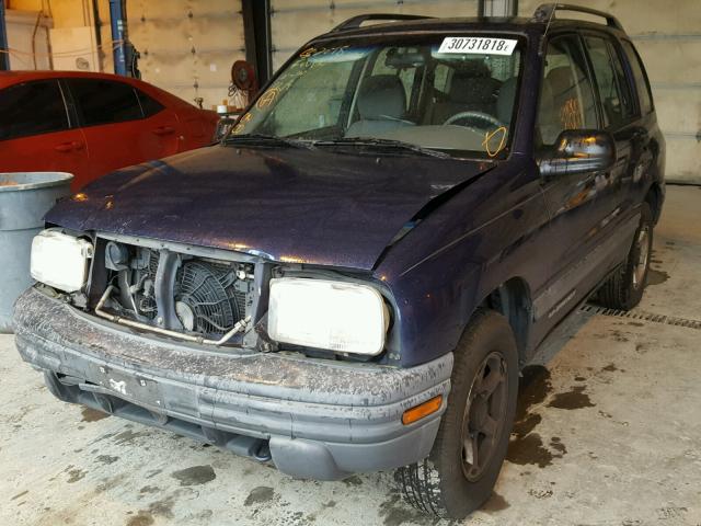 2CNBJ13C016925996 - 2001 CHEVROLET TRACKER BLUE photo 2