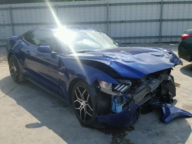 1FA6P8CF5F5362492 - 2015 FORD MUSTANG GT BLUE photo 1