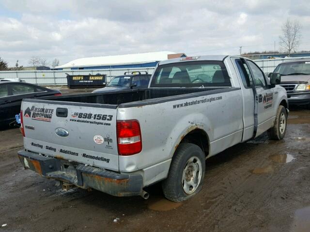 1FTRF12277NA82221 - 2007 FORD F150 SILVER photo 4