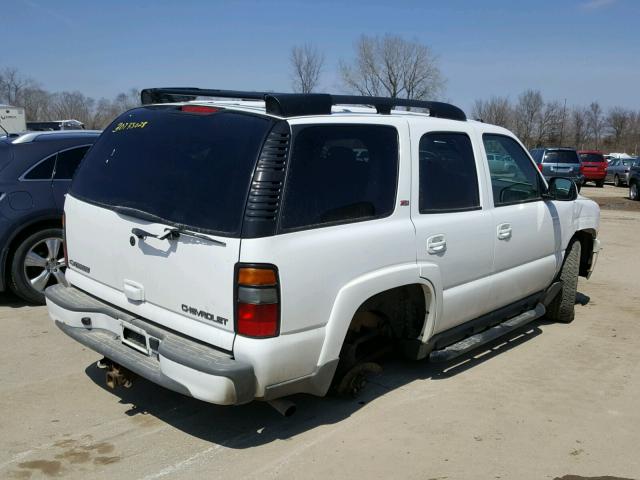 1GNEK13T35R133552 - 2005 CHEVROLET TAHOE K150 WHITE photo 4