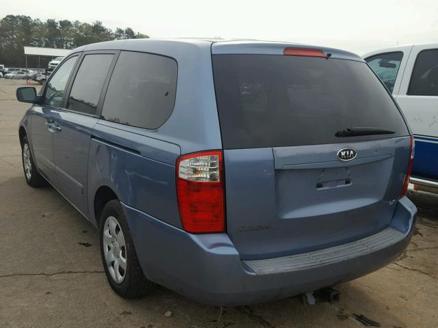 KNDMB233976105298 - 2007 KIA SEDONA EX BLUE photo 3