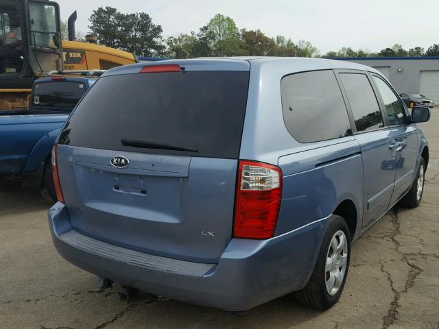 KNDMB233976105298 - 2007 KIA SEDONA EX BLUE photo 4