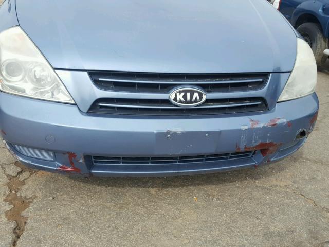 KNDMB233976105298 - 2007 KIA SEDONA EX BLUE photo 9