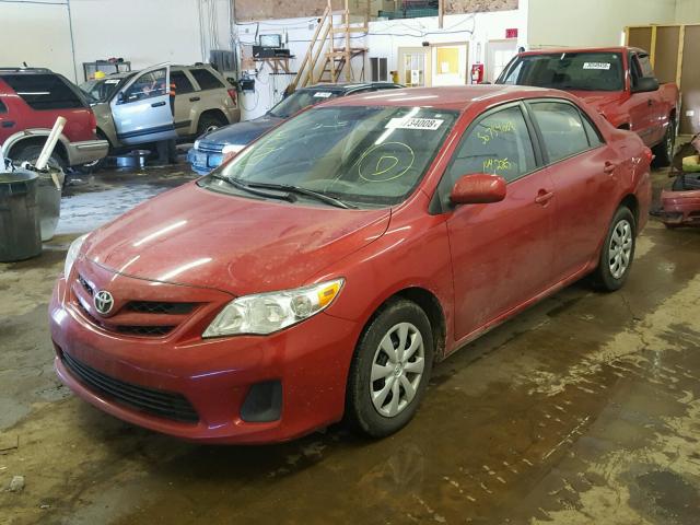 JTDBU4EEXB9126194 - 2011 TOYOTA COROLLA BA RED photo 2