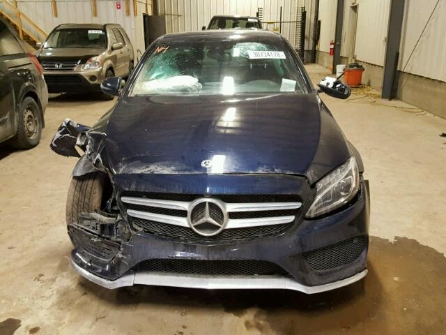 55SWF4KB1JU246135 - 2018 MERCEDES-BENZ C 300 4MAT BLUE photo 7