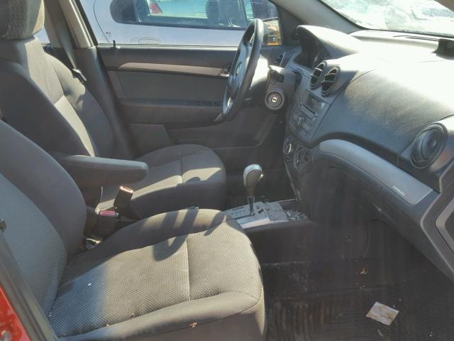 KL1TD56E09B626478 - 2009 CHEVROLET AVEO LS 红色 照片 5