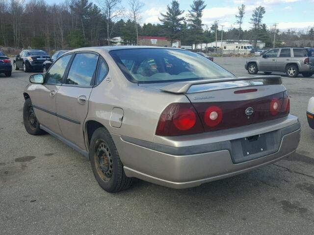 2G1WF52E139268783 - 2003 CHEVROLET IMPALA TAN photo 3