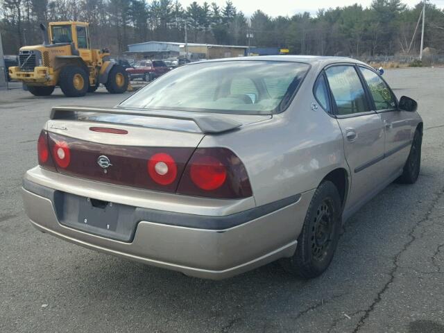 2G1WF52E139268783 - 2003 CHEVROLET IMPALA TAN photo 4