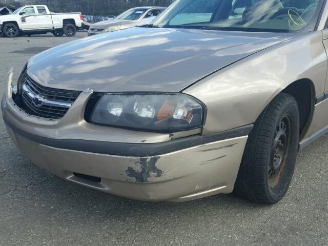 2G1WF52E139268783 - 2003 CHEVROLET IMPALA TAN photo 9