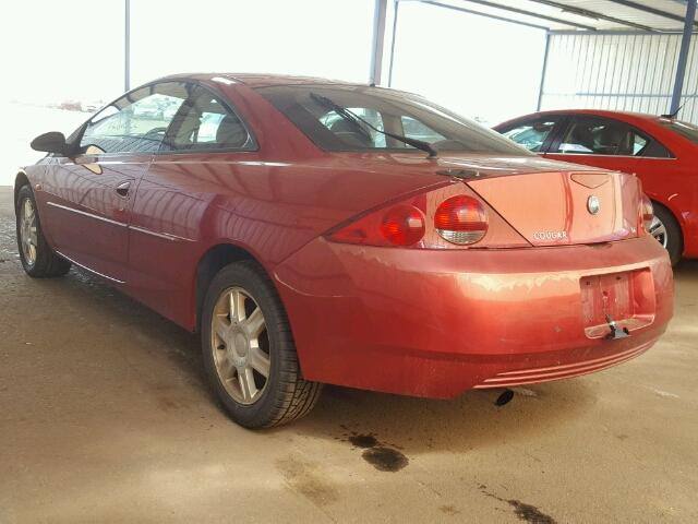 1ZWFT61L025606300 - 2002 MERCURY COUGAR V6 RED photo 3