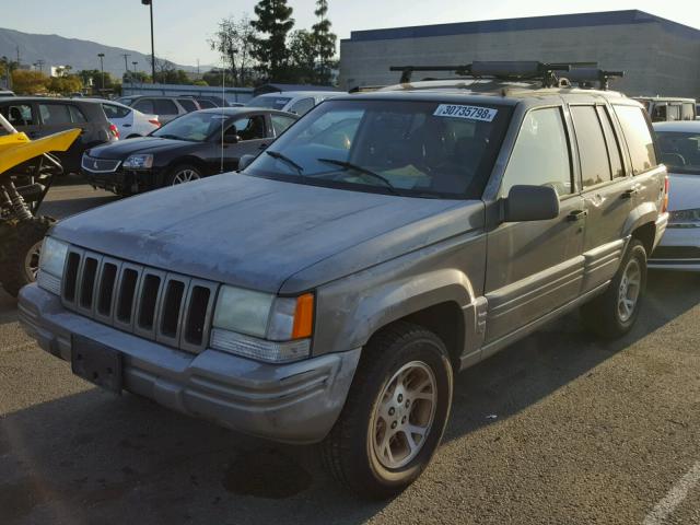 1J4GZ78Y9TC188912 - 1996 JEEP GRAND CHER BROWN photo 2