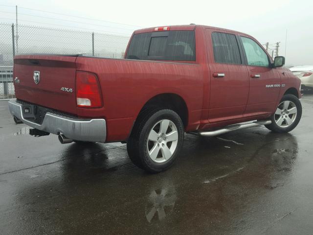 1D7RV1CT2BS602349 - 2011 DODGE RAM 1500 RED photo 4