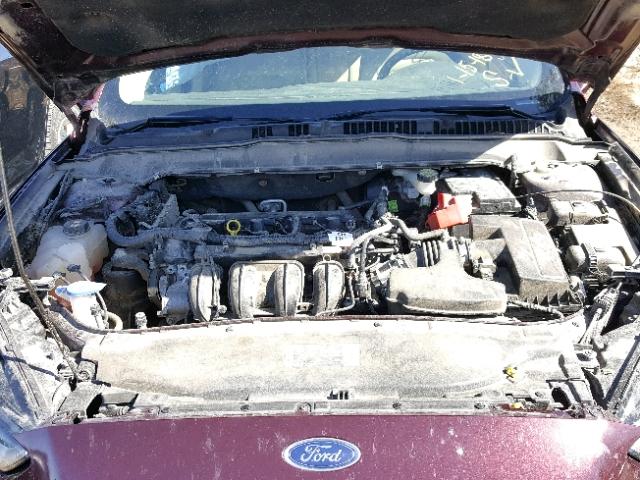 3FA6P0H72DR121728 - 2013 FORD FUSION SE MAROON photo 7