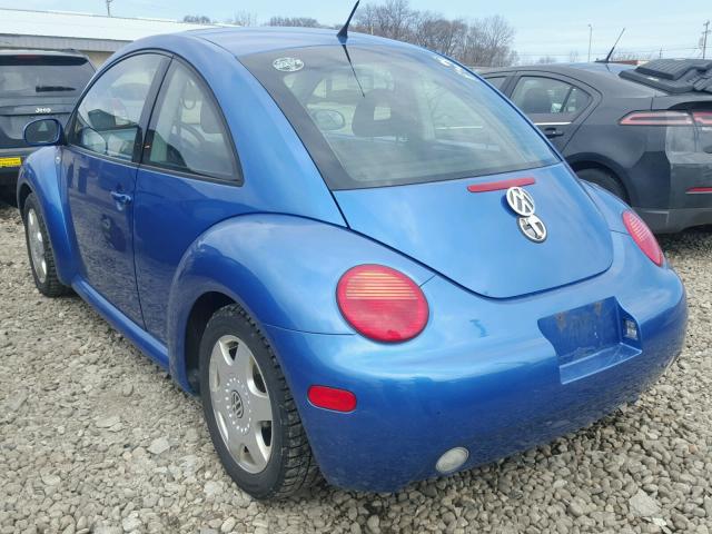 3VWCS21C11M420079 - 2001 VOLKSWAGEN NEW BEETLE BLUE photo 3