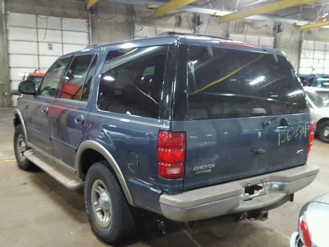 1FMPU18L01LA65109 - 2001 FORD EXPEDITION BLUE photo 3