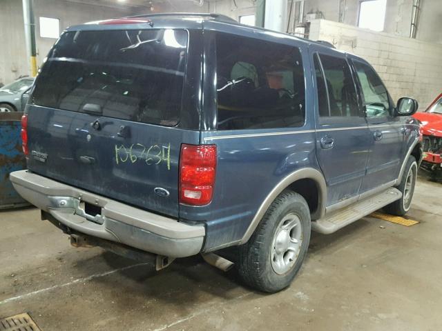 1FMPU18L01LA65109 - 2001 FORD EXPEDITION BLUE photo 4