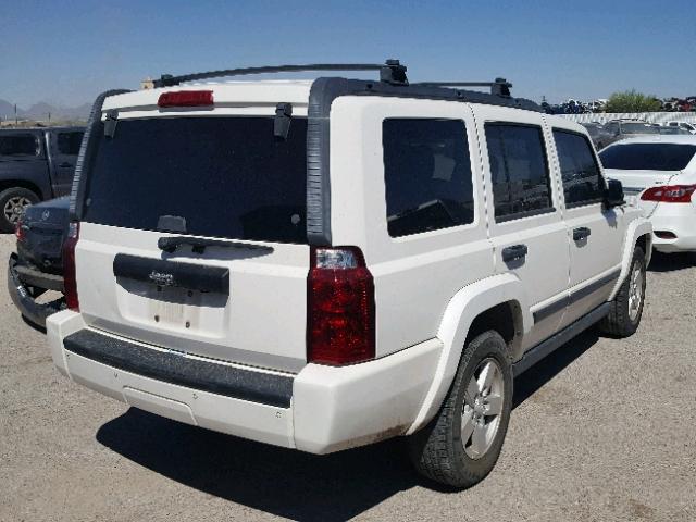 1J8HH48KX6C343116 - 2006 JEEP COMMANDER WHITE photo 4