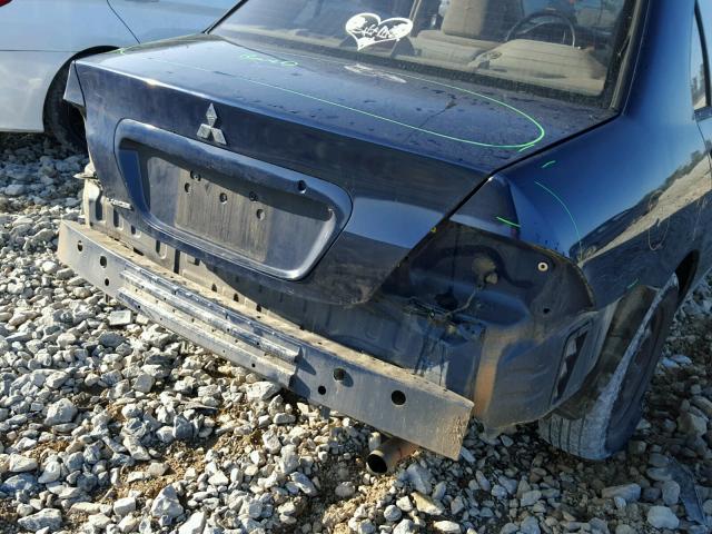 JA3AJ26E24U047284 - 2004 MITSUBISHI LANCER ES BLUE photo 9